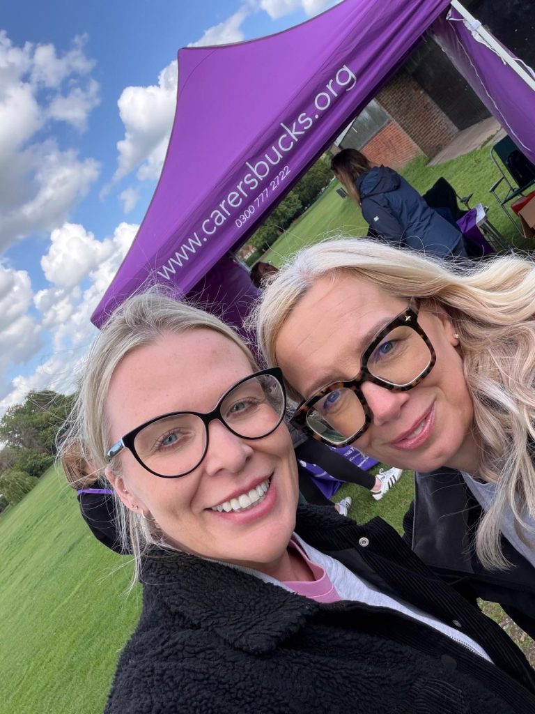 Tash and Larissa at Carers Bucks Evening Walk event