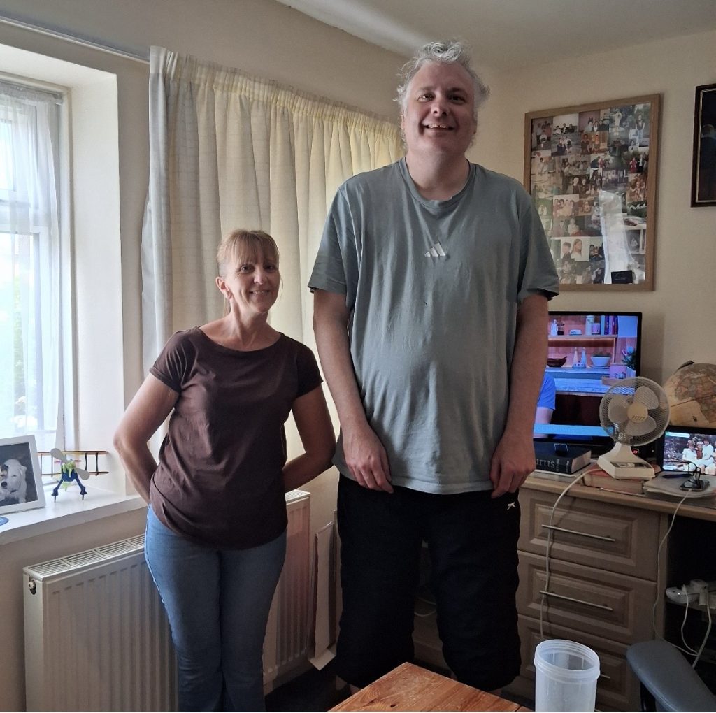 Jackie and client - little and large
