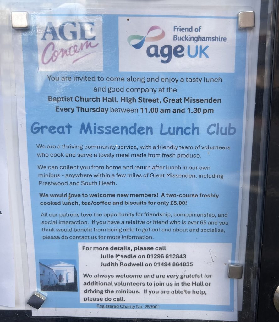 Great Missenden Lunch Club Poster