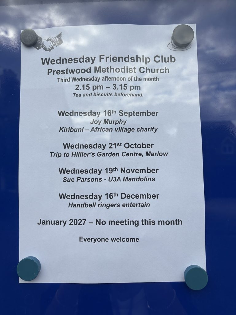 Wednesday Friendship Club poster